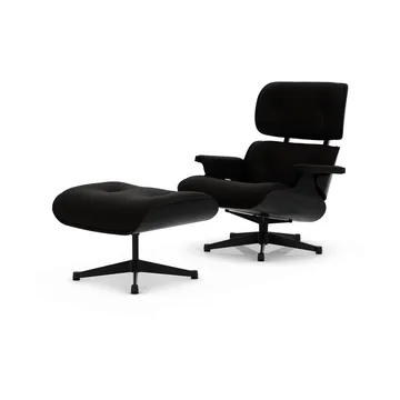 Eames Lounge Chair & Ottoman new dimensions - 68 Chocolate-27 chestnut black-black steel - Vitra
