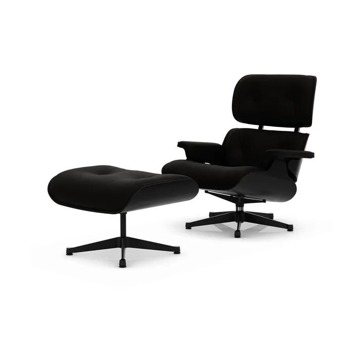 Eames Lounge Chair & Ottoman new dimensions - 68 Chocolate-27 chestnut black-pol. steel-black - Vitra