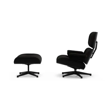 Eames Lounge Chair & Ottoman new dimensions - 68 Chocolate-27 chestnut black-pol. steel-black - Vitra