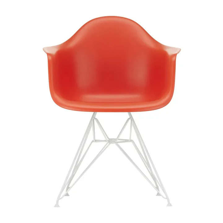 Eames Plastic Armchair RE DAR stol - 03 poppy red-white - Vitra