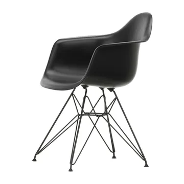 Eames Plastic Armchair RE DAR stol - 12 deep black-black - Vitra