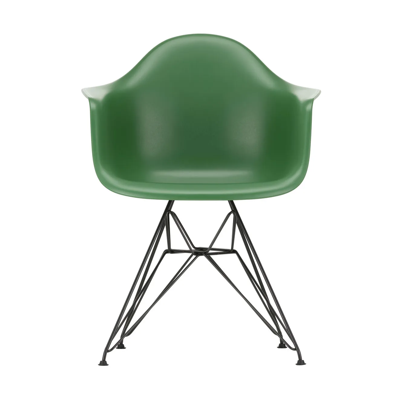 Eames Plastic Armchair RE DAR stol, 17 emerald -black Vitra