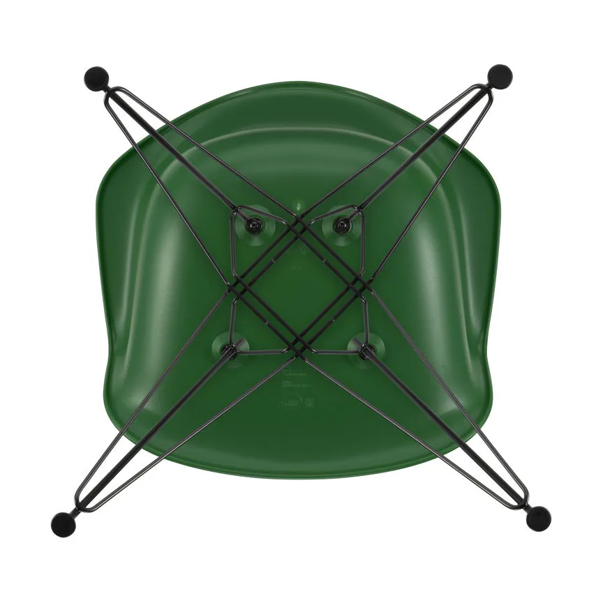 Eames Plastic Armchair RE DAR stol, 17 emerald -black Vitra