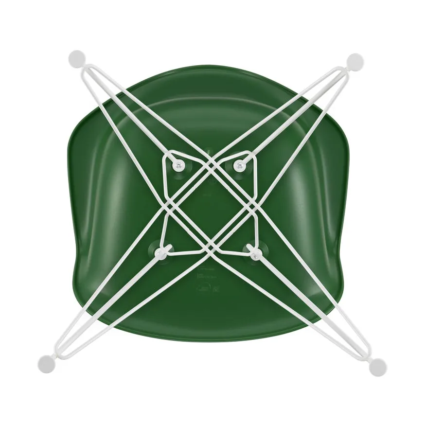 Eames Plastic Armchair RE DAR stol, 17 emerald -white Vitra