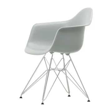 Eames Plastic Armchair RE DAR stol - 24 light grey-chrome - Vitra