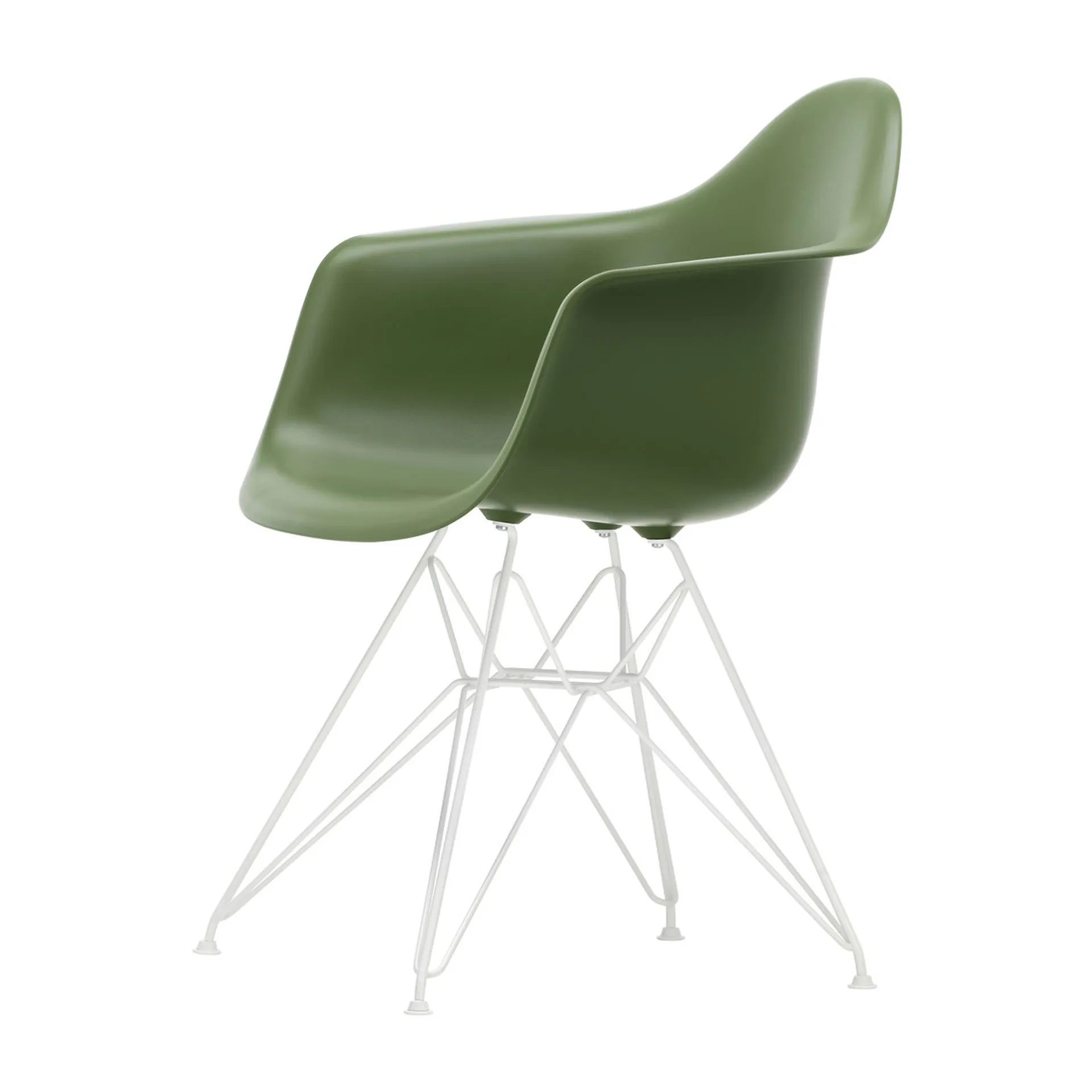 Eames Plastic Armchair RE DAR stol, 48 forest-white Vitra