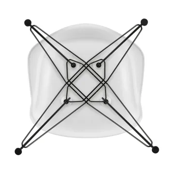 Eames Plastic Armchair RE DAR stol - 85 cotton white-black - Vitra