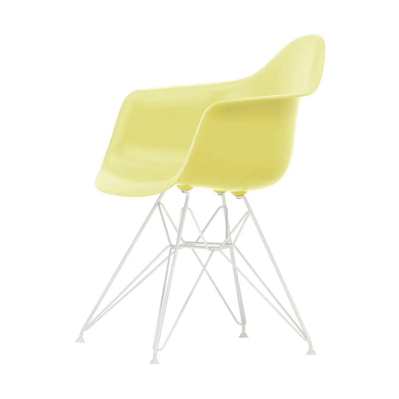 Eames Plastic Armchair RE DAR stol, 92 citron-white Vitra