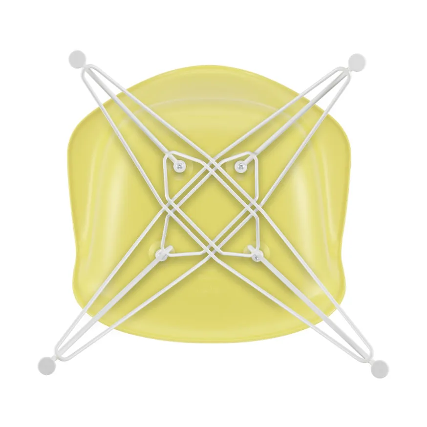 Eames Plastic Armchair RE DAR stol, 92 citron-white Vitra