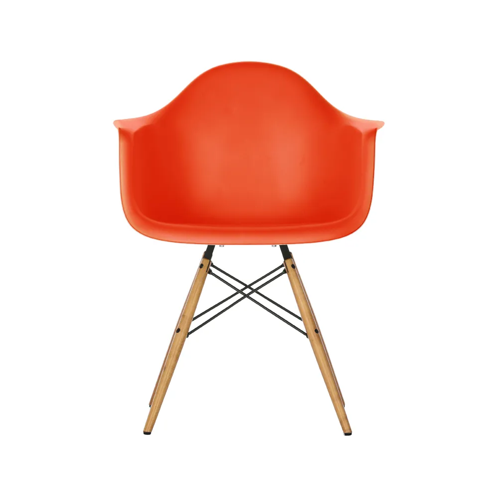 Eames Plastic Armchair RE DAW stol, 03 poppy red-ash Vitra