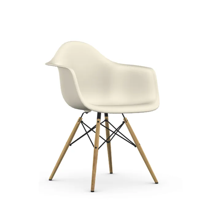 Eames Plastic Armchair RE DAW stol - 11 pebble-golden maple - Vitra