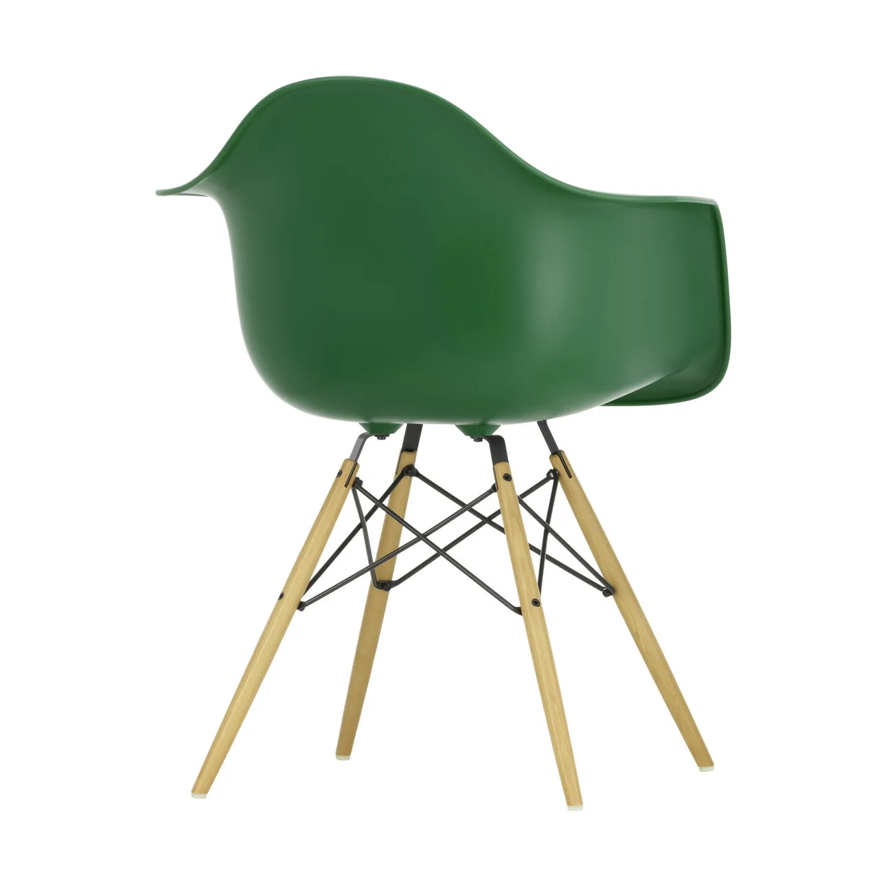 Eames Plastic Armchair RE DAW stol, 17 emerald -ash Vitra