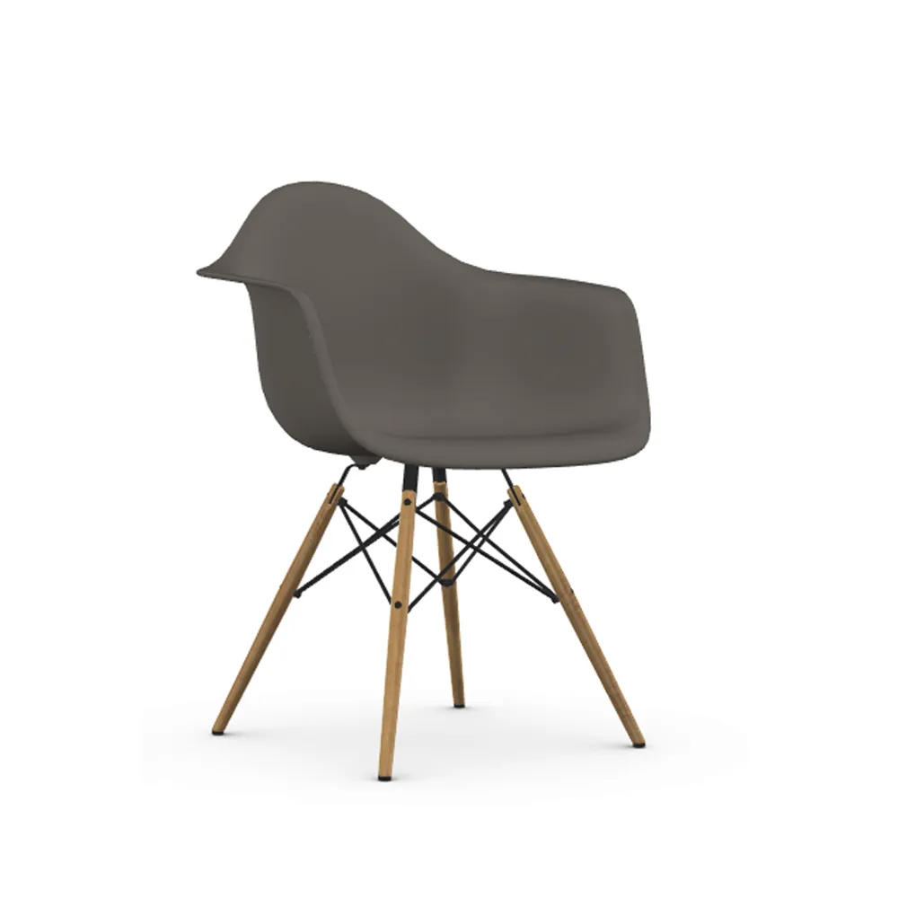 Eames Plastic Armchair RE DAW stol, 56 granite grey-ash Vitra