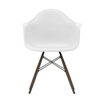 Eames Plastic Armchair RE DAW stol - 85 cotton white-dark maple - Vitra