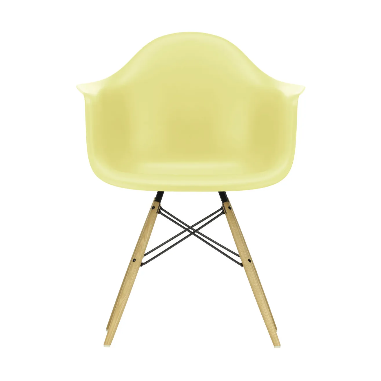 Eames Plastic Armchair RE DAW stol, 92 citron-ash Vitra