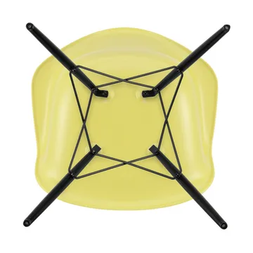 Eames Plastic Armchair RE DAW stol - 92 citron-black maple - Vitra