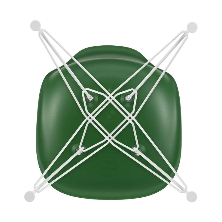 Eames Plastic Side Chair RE DSR stol, 17 emerald -white Vitra