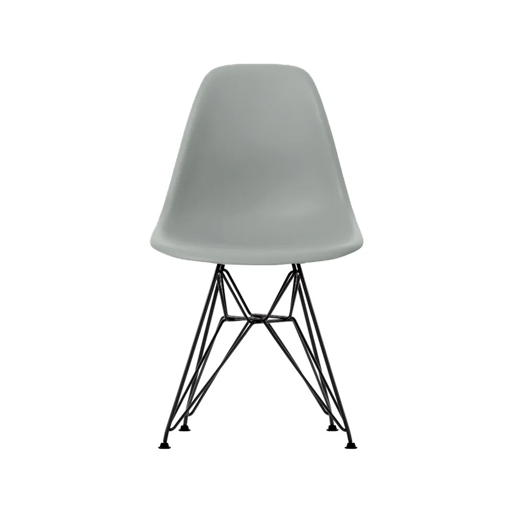 Eames Plastic Side Chair RE DSR stol, 24 light grey-basic dark Vitra