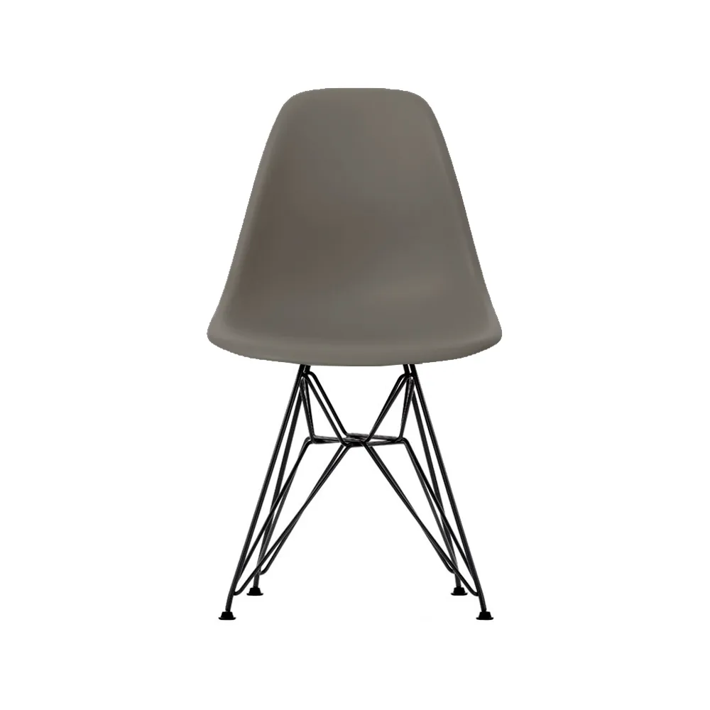 Eames Plastic Side Chair RE DSR stol, 56 granite grey-basic dark Vitra