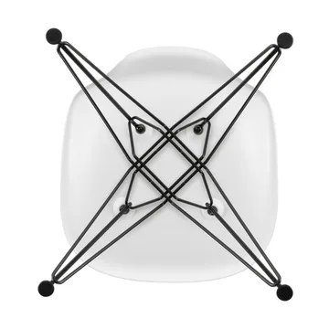 Eames Plastic Side Chair RE DSR stol - 85 cotton white-basic dark - Vitra
