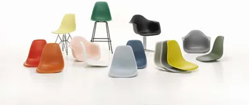 Eames Plastic Side Chair RE DSR stol - White-chrome - Vitra