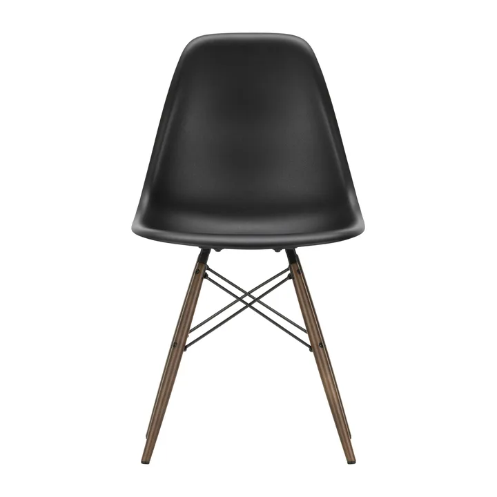 Eames Plastic Side Chair RE DSW stol - 12 deep black-dark maple - Vitra