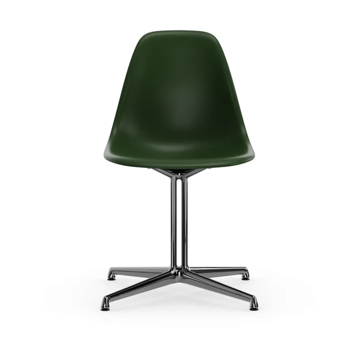Eames Plastic Side Chair RE La Fonda base - 48 forest-03 polished aluminium - Vitra