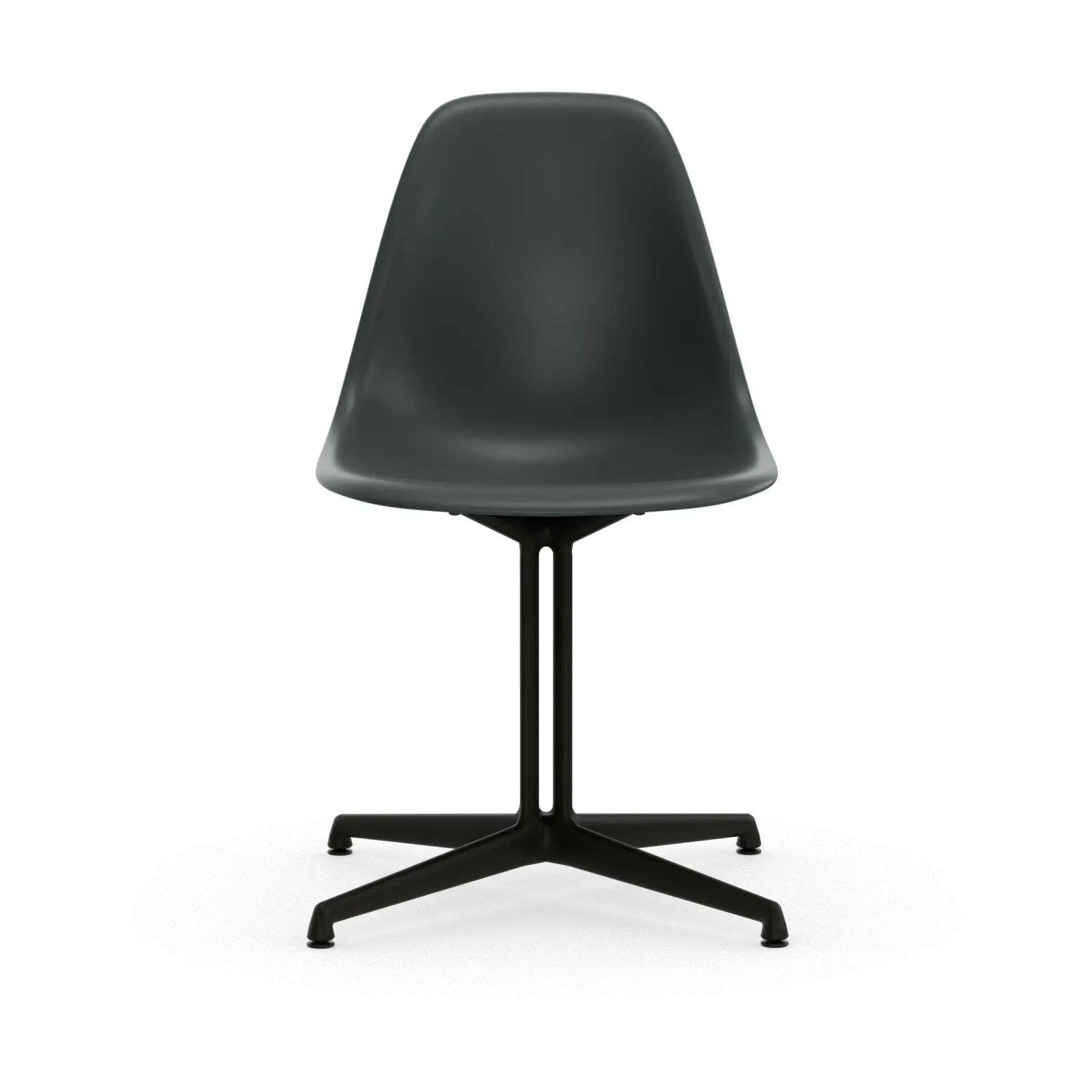 Eames Plastic Side Chair RE La Fonda base, 56 granite grey-30 basic dark powder coated Vitra