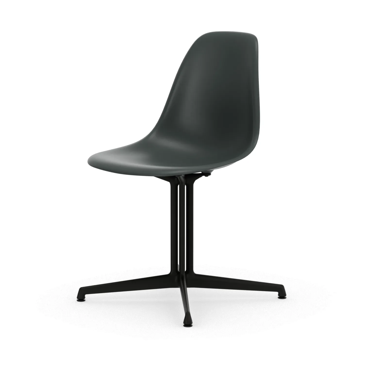 Eames Plastic Side Chair RE La Fonda base, 56 granite grey-30 basic dark powder coated Vitra