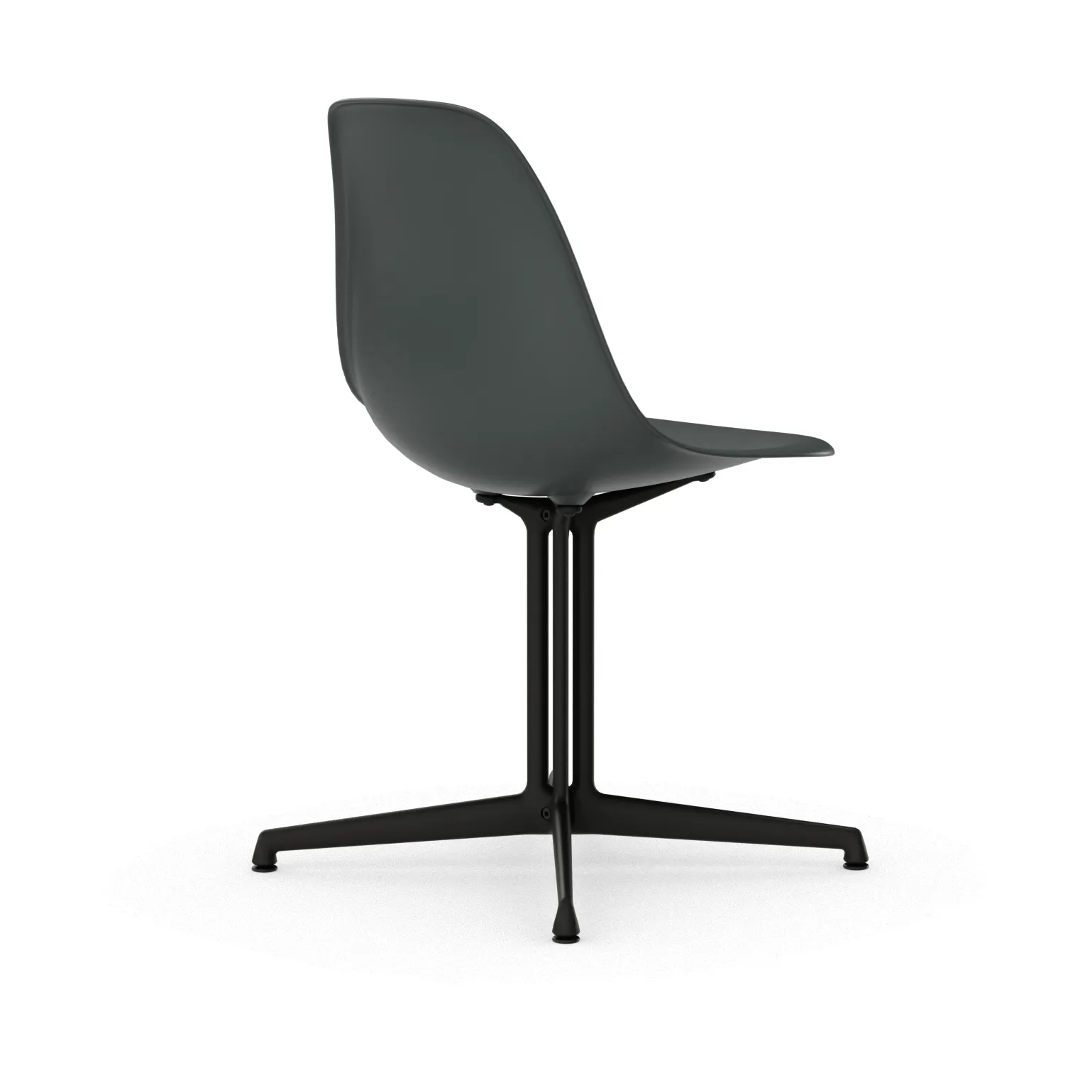 Eames Plastic Side Chair RE La Fonda base, 56 granite grey-30 basic dark powder coated Vitra