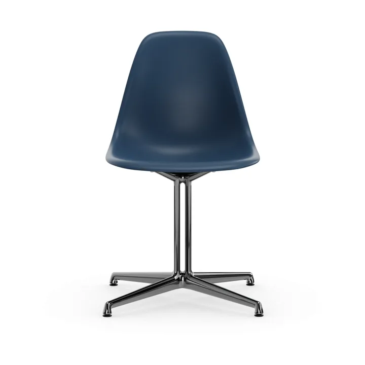 Eames Plastic Side Chair RE La Fonda base - 83 sea blue-03 polished aluminium - Vitra