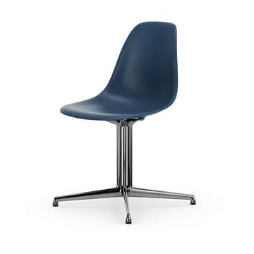 Eames Plastic Side Chair RE La Fonda base - 83 sea blue-03 polished aluminium - Vitra