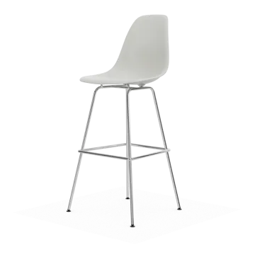 Eames Plastic Stool RE barpall - High White-chrome - Vitra