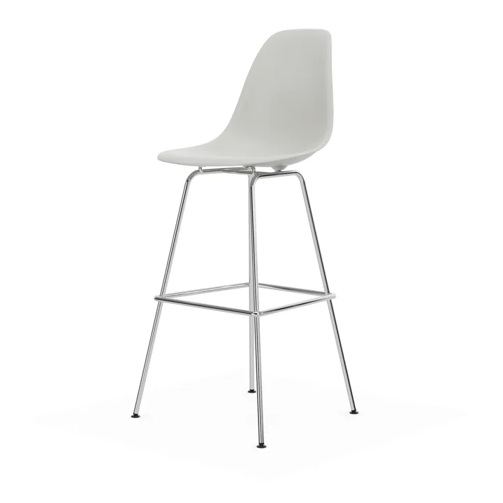 Eames Plastic Stool RE barpall - High White-chrome - Vitra