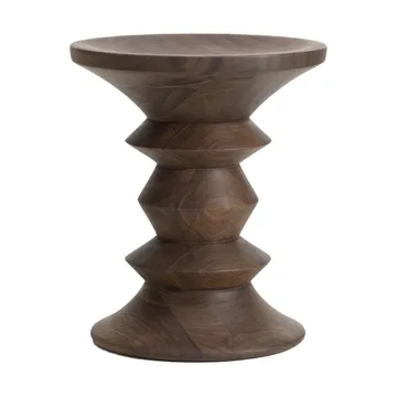Eames Stool rund sittpall model A - Dark walnut, Ø33x38 cm - Vitra