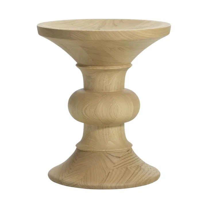 Eames Stool rund sittpall model B, Natural chestnut, Ø33x38 cm Vitra
