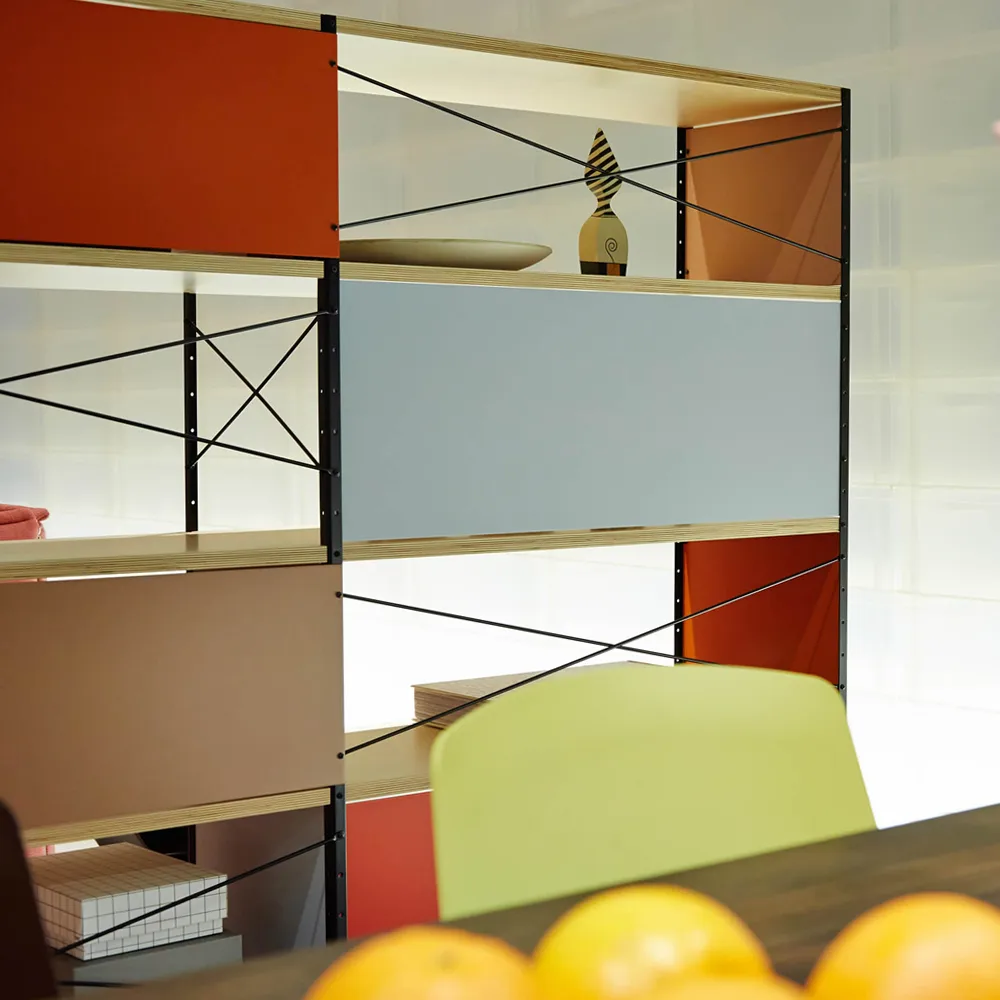 Eames storage unit ESU hylla, Multi-1 hu-Svart ram Vitra