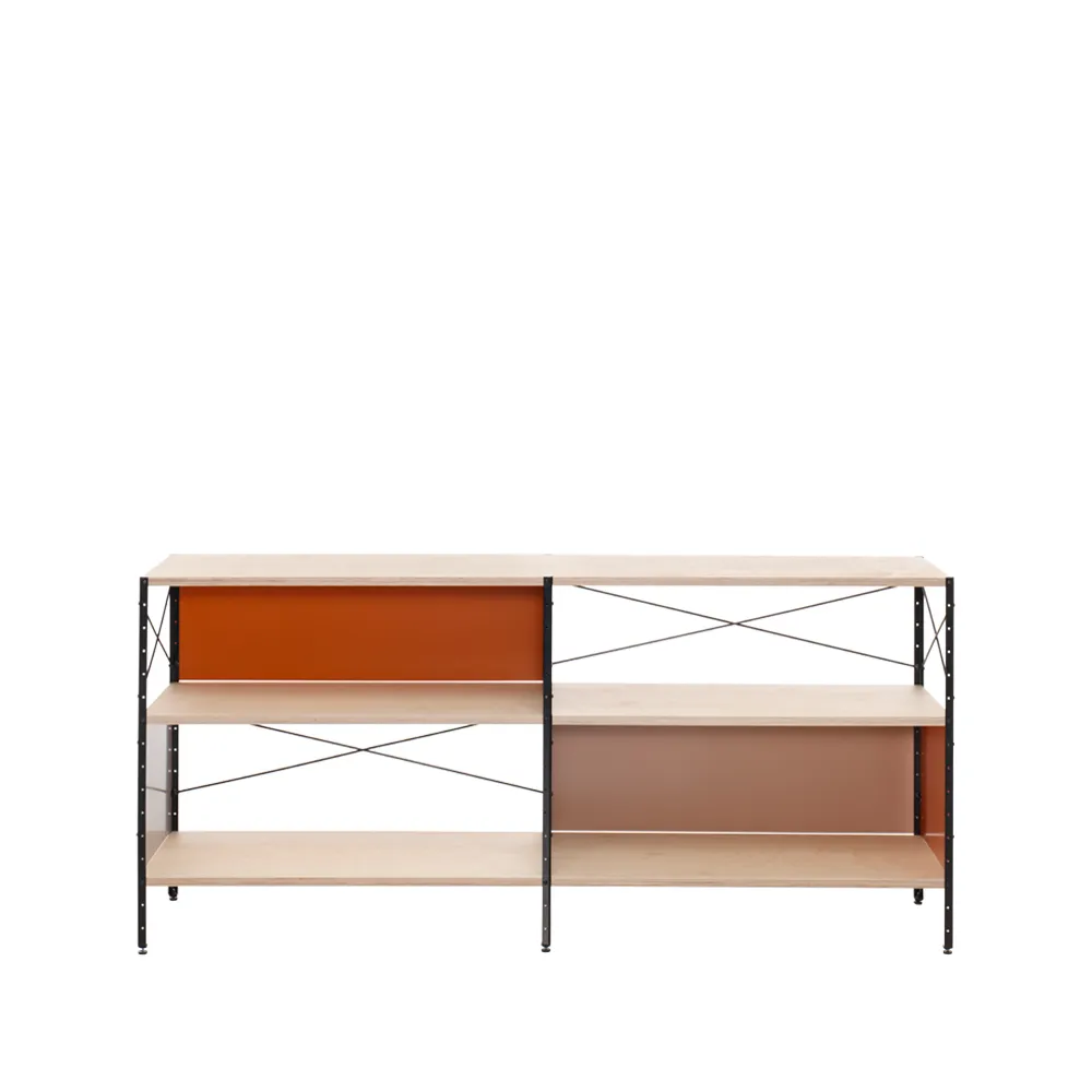 Eames storage unit ESU hylla, Multi-2 hu-Svart ram Vitra