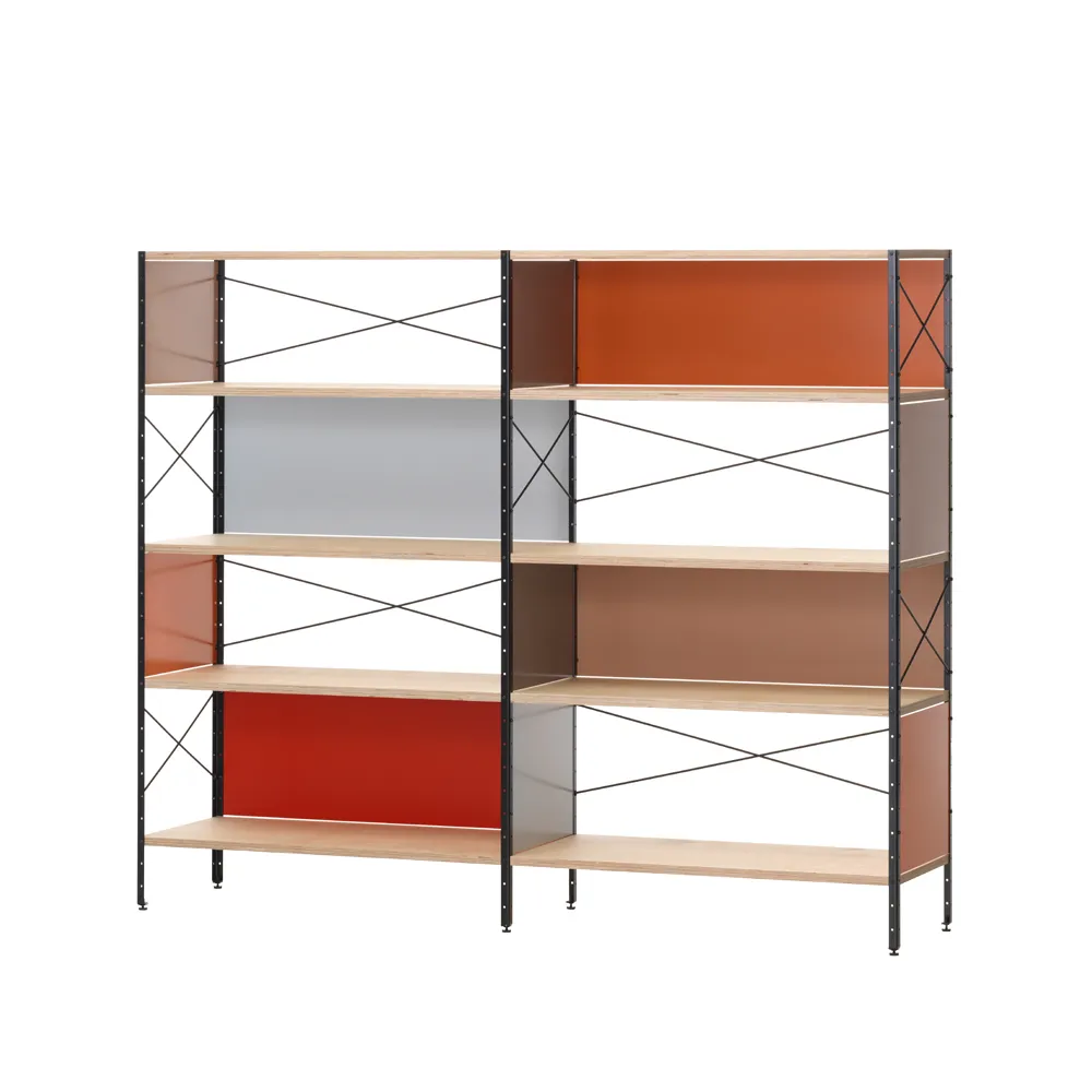 Eames storage unit ESU hylla, Multi-4 hu-Svart ram Vitra