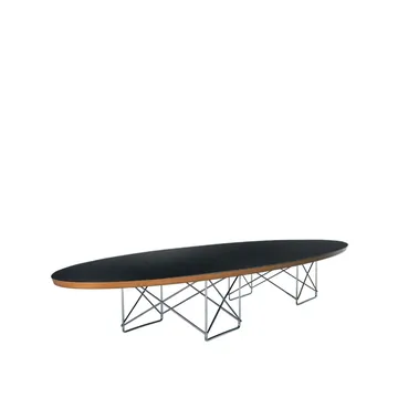 Elliptical soffbord - Svart-Kromstativ - Vitra
