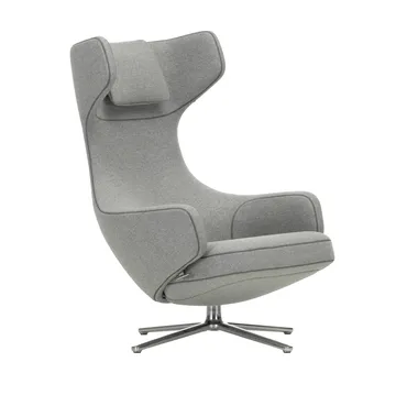 Grand repos fåtölj aluminiumstativ - Cosy 2 pebble grey - Vitra