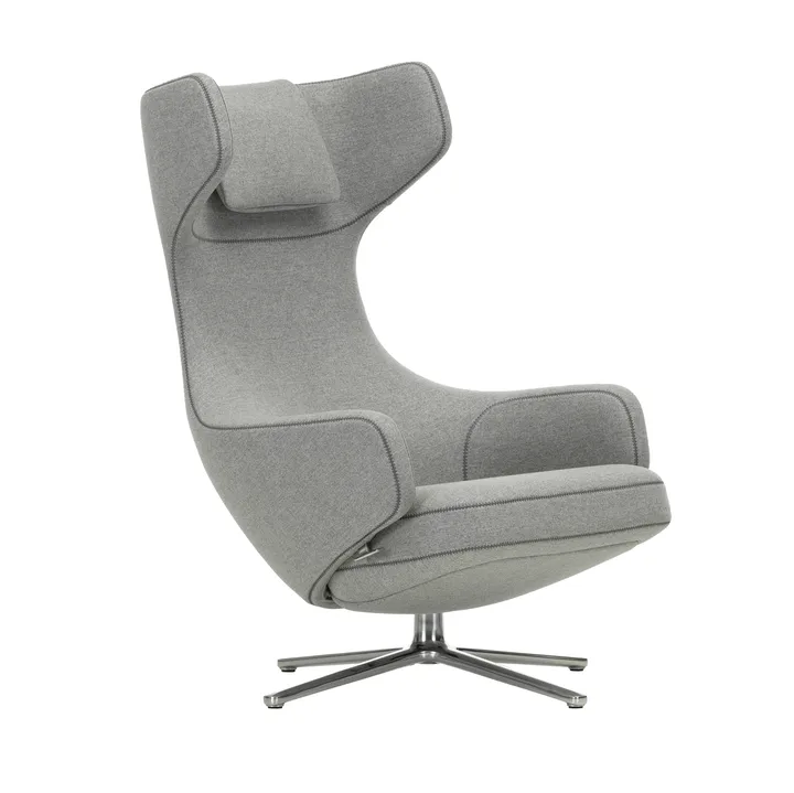 Grand repos fåtölj aluminiumstativ - Cosy 2 pebble grey - Vitra