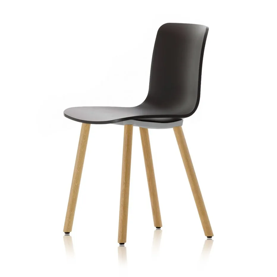 HAL RE wood stol, Deep black-natural oak Vitra