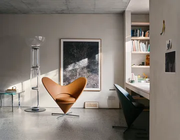 Heart Cone Chair fåtölj - Hola cement-rostfritt stål - Vitra