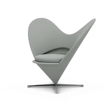 Heart Cone Chair fåtölj - Hola cement-rostfritt stål - Vitra