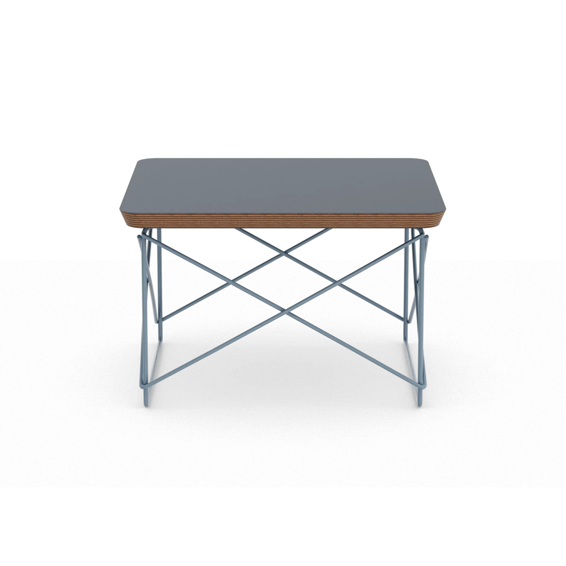 LTR occasional table sidobord, Linoleum smoke blue-sky blue Vitra