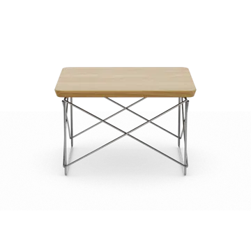 LTR occasional table sidobord - Natural chestnut-stainless steel - Vitra