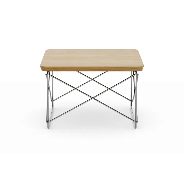 LTR occasional table sidobord - Natural chestnut-stainless steel - Vitra