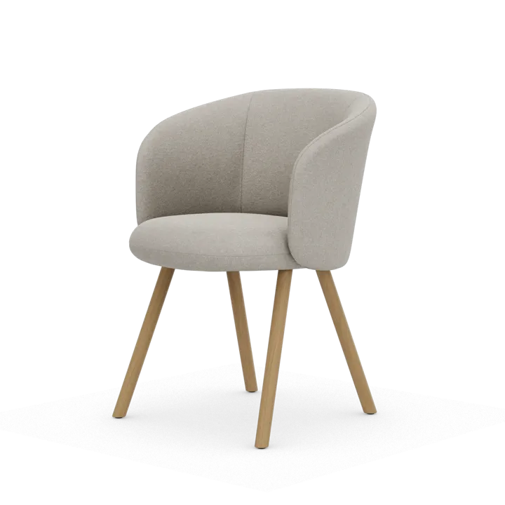 Mikado karmstol - Nubia Ivory-pearl-natural oak - Vitra