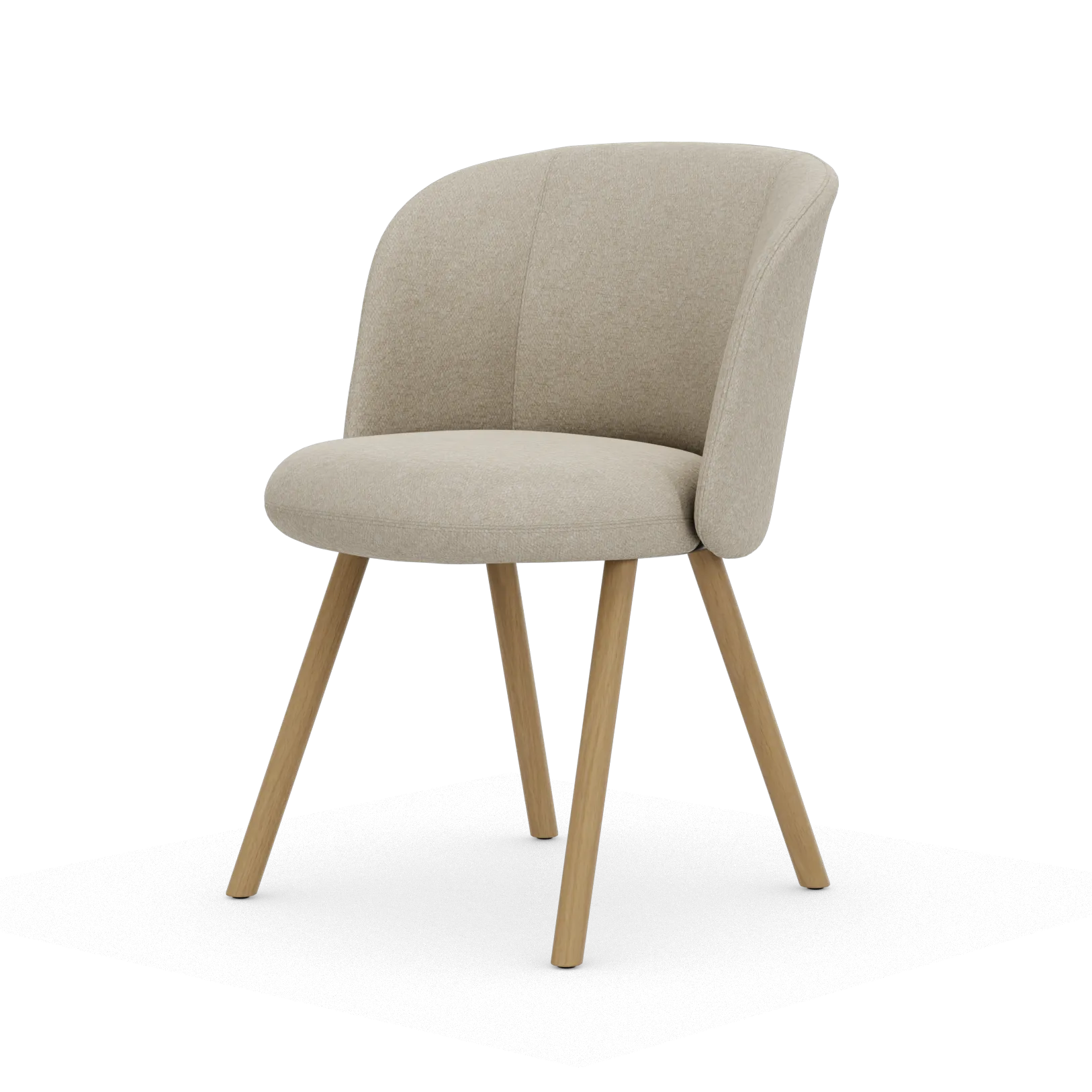 Mikado Side Chair stol, Nubia Cream-pearl-natural oak Vitra